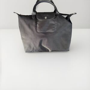 Longchamp Paris Le Pliage Modele Déposée BLACK Nylon Handbag Purse‎